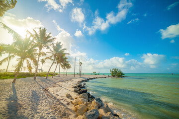 Dawn in beautiful Sombrero beach in Marathon Key