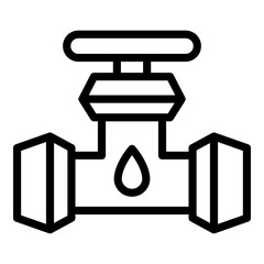 Kerosene pipeline icon. Outline Kerosene pipeline vector icon for web design isolated on white background