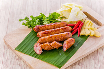 Thai sausage favorite street food - 430634347