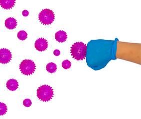 Concepto de detener virus de covid, detener el coronavirus, ómicron