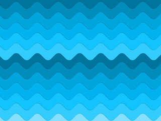 seamless pattern with blue waves using for sea ocean water colors background 