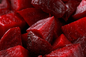beetroot pieces ready to use for cooking as background