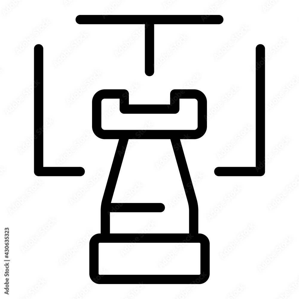 Poster target realization icon. outline target realization vector icon for web design isolated on white bac
