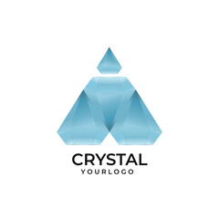 Crystal logo colorful illustration