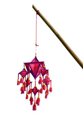 Colorful beauty Tung Lanna isolated on white background. This has clipping path.