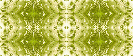Light ochre floral pattern on a horizontal background. For illustrations and textures.