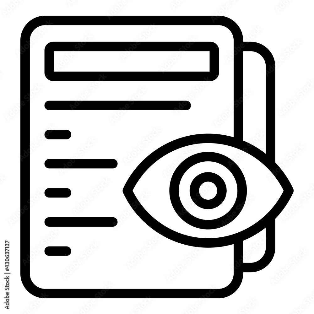 Poster Realization tasks icon. Outline Realization tasks vector icon for web design isolated on white background