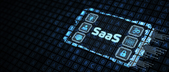 Software as a Service SaaS. Software concept. Business, modern technology, internet and networking concept.