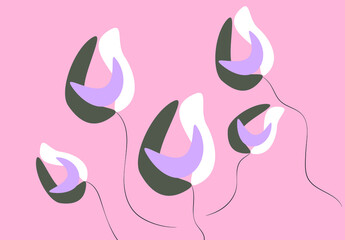 vector abstract flowers illustration, wallpaper and background