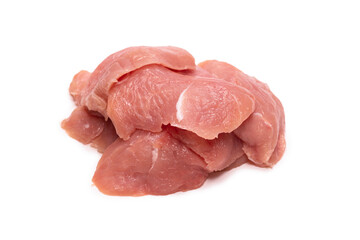 Turkey fillet isolated on a white background.