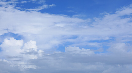 background of blue sky and white clouds