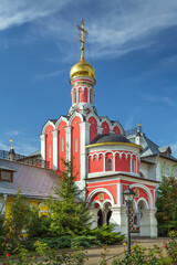 Fototapeta na wymiar Church of the Royal Passion-Bearers, Pavlovskaya Sloboda, Russia