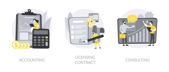 Professional help abstract concept vector illustrations.