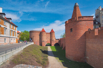 Warsaw Barbican from Miedzymurze Jana Zachwatowicza, Poland