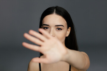 Fototapeta premium Young beautiful glamour woman face