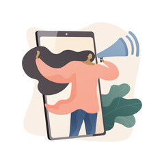 Post engagement abstract concept vector illustration.