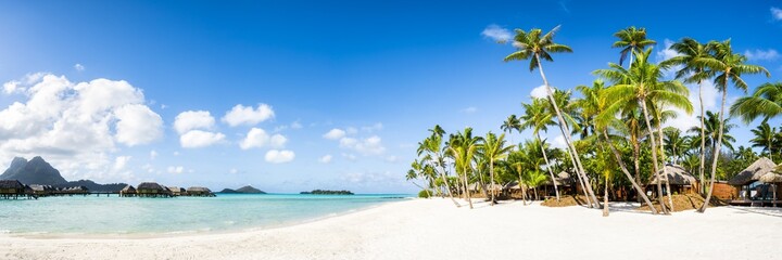 Summer vacation at a luxury beach resort on Bora Bora, French Polynesia