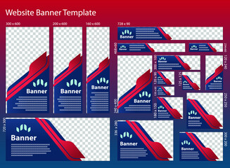 Banner template for web use or combined with online media.