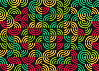 Abstract Geometric Pattern generative computational art illustration