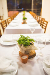 dinner table for wedding and birthday