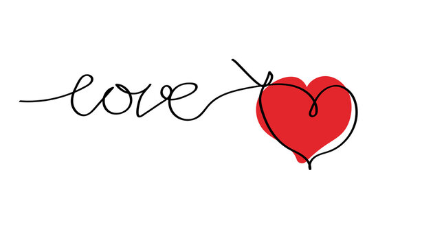 love heart line flat