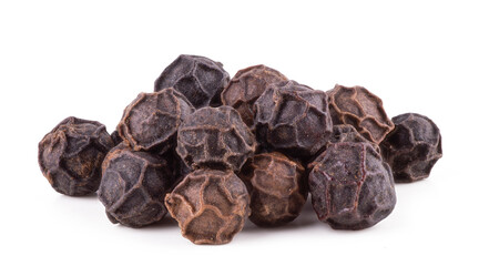 Black pepper isolated on a white background