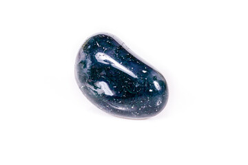 Macro mineral stone Agate mossy (India) on a white background