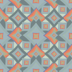 Seamless texture, pattern. Abstract geometric pattern on a square background - colored diamonds.