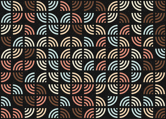 Abstract Geometric Pattern generative computational art illustration