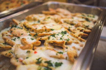 grilled chicken in white sauce