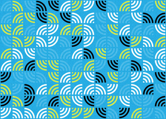 Fototapeta premium Abstract Geometric Pattern generative computational art illustration