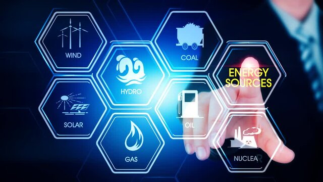 Energy Resources Hexagonal Touch Screen Concept
Hexagonal virtual Touch Screen Concept with v man touching screen with finger and light streak