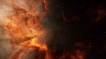 nebula gas cloud in deep outer space, colorful space background with stars, 3d render © ANDREI