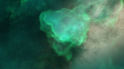 nebula gas cloud in deep outer space, colorful space background with stars, 3d render