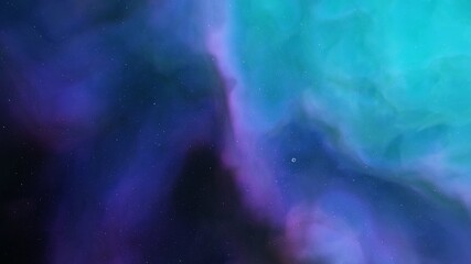 nebula gas cloud in deep outer space, colorful space background with stars, 3d render