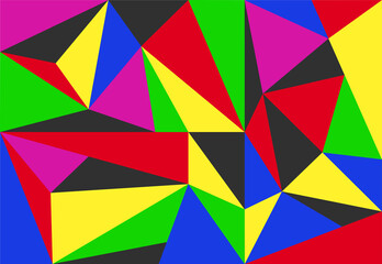 Cubism or mosaic-style abstract background with primary colors that look more bold.