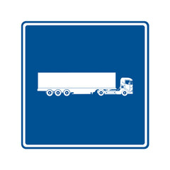 Truck only lane traffic sign