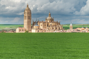 The Gothic Cathedral of Segovia in Spain