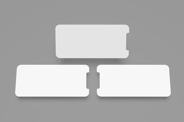 Realistic smartphone mockup. Cellphone frame with blank display UI, UX, GUI screens for application