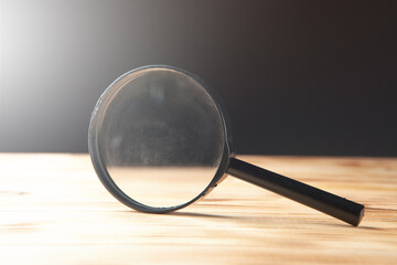 magnifying glass on the table