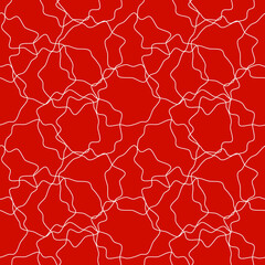 Obraz premium Red background and scribbles pattern. Seamless and vector.