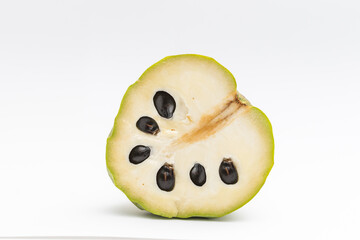 Custard apple or cherimoya isolated on white