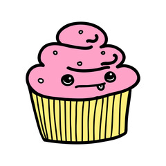 Doodle character. Peach character. Cute style character. Cute fruit style. Cartoon . Illustration vector. kawaii character, vector sketch illustration