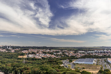 Obraz premium vista aérea do bairro santa genebra em campinas SP