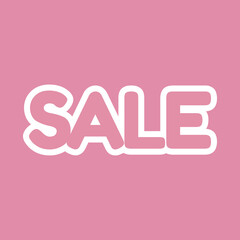 only sale on pink background 