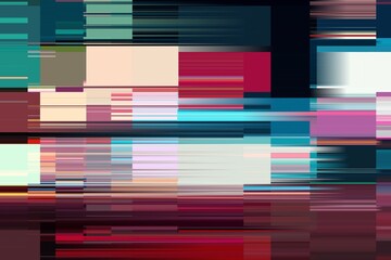Modern background with dead pixel and bug, glitch and error signal. Optical distortion, overlapping geometric. It can be used for web design, printed products and visualization of music.