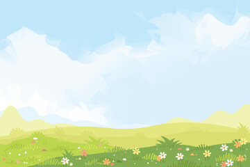 landscape with mountains and sky