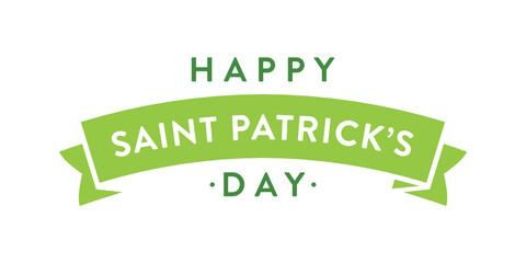 Happy Saint Patrick's Day, St. Patty's Day, Saint Patrick's Day, Irish, Ireland Holiday, Saint Patrick's, Luck of The Irish, Lucky Holiday, Vector Text Illustration Background with Clover Leaf Symbols