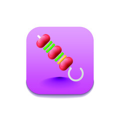 Barbecue Fast Food Logo Vector Symbol Icon Design Style