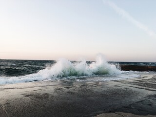 waves on the beach